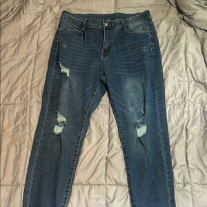 Distressed Blue Jeans for Women size 12 new with tags